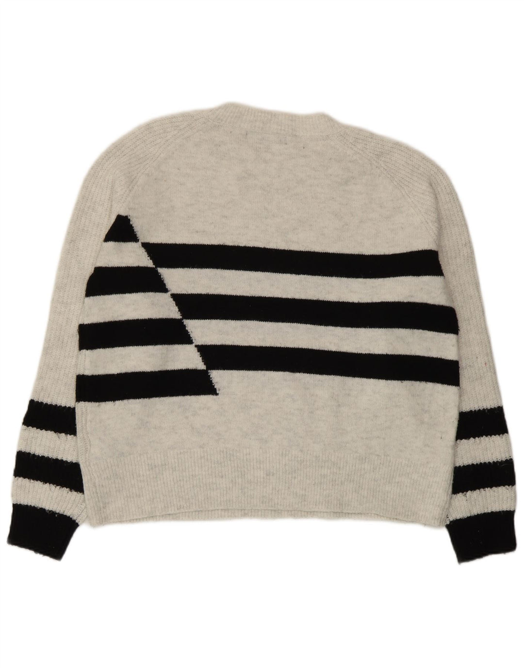 Marks & Spencer Damski sweter z okrągłym dekoltem UK 14 w średnie szare paski