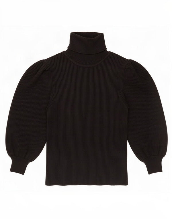 Damski krótki top Zara z rękawem 3/4 UK 8 Small, czarna wiskoza