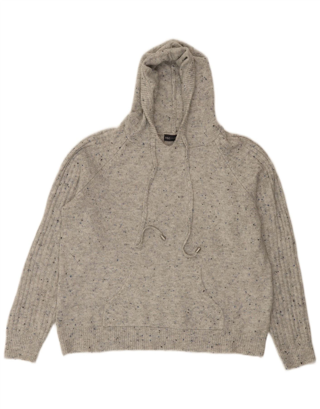 Damski sweter z kapturem Marks & Spencer UK 14, średni szary, nakrapiany