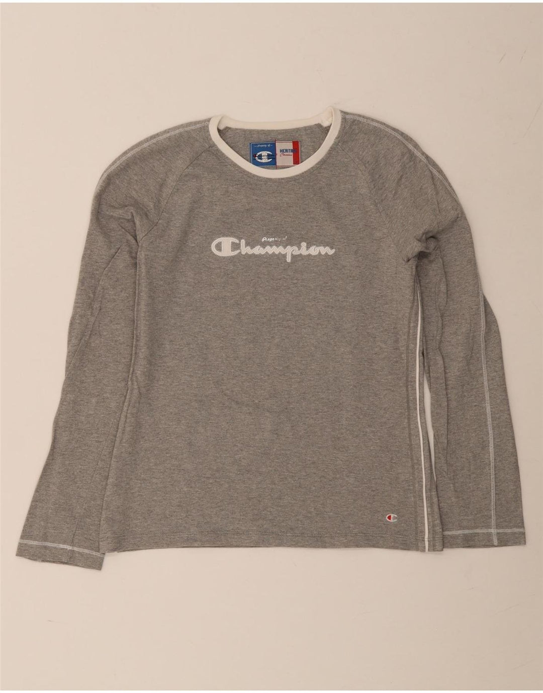 Koszulka Champion Womens Heritage Classics Graphic Top z długim rękawem UK 14, duża, szara