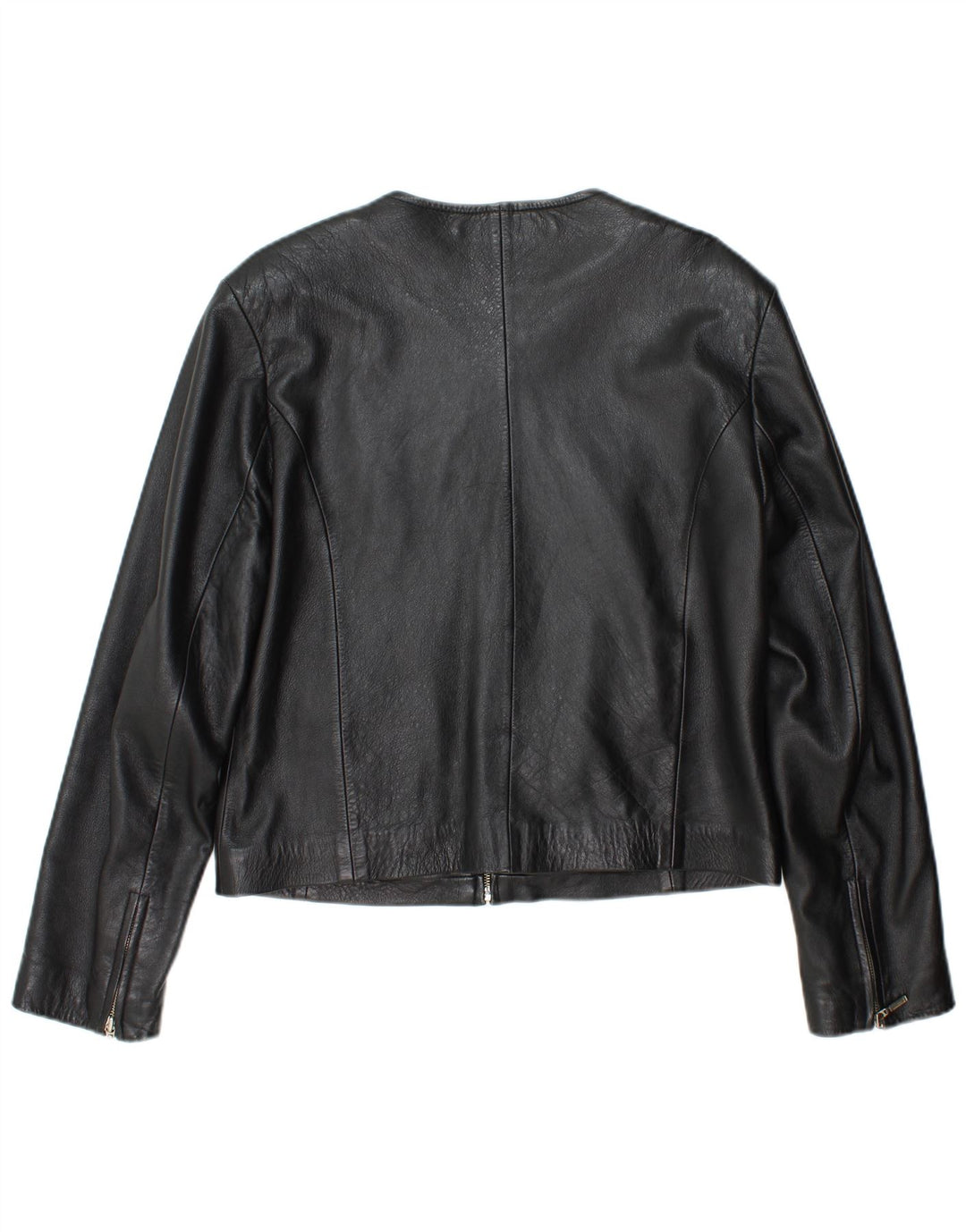 Damska kurtka skórzana RABERG Crop EU 42, duża czarna skóra