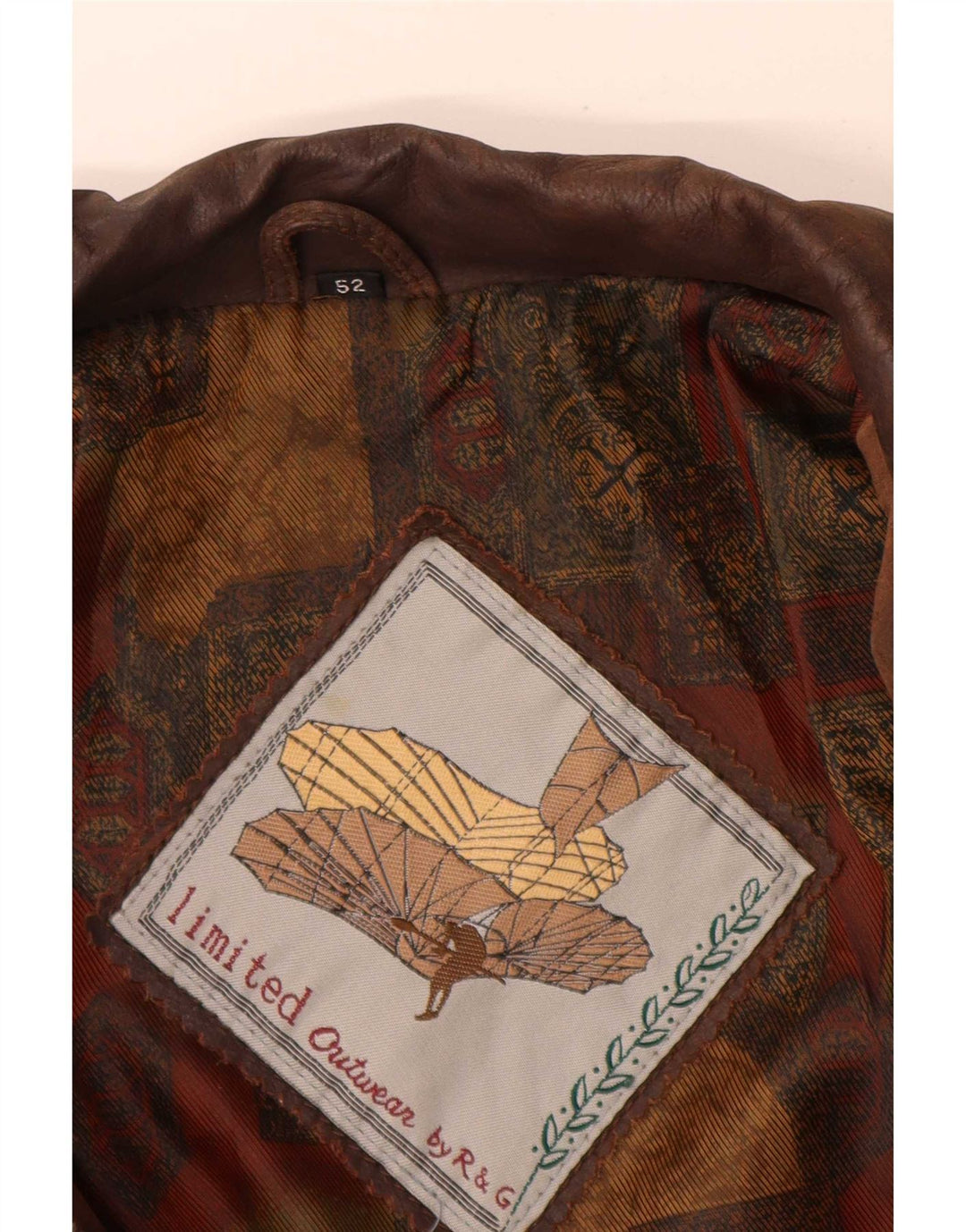 Vintage męska kurtka skórzana IT 52 XL brązowa