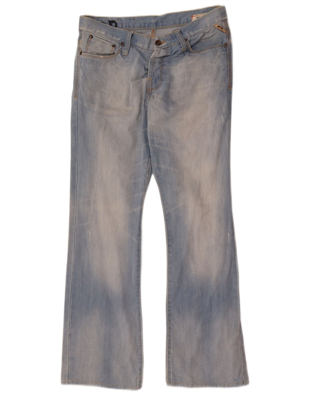 Męskie dżinsy Jack & Jones w trudnej sytuacji Bootcut W33 L32, niebieska bawełna