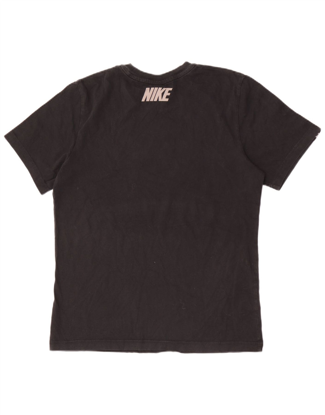 Męska koszulka z grafiką Nike, bawełniana, średnia czarna, z blokami kolorów