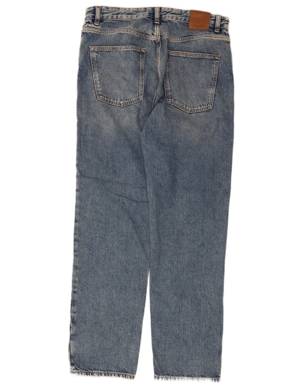 Damskie jeansy Massimo Dutti z wysokim stanem, proste, EU 38, małe, W28 L28, niebieskie