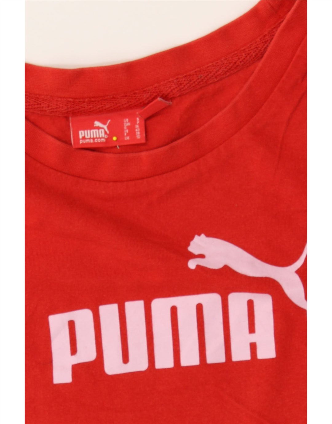 PUMA Womens Graphic T-Shirt Top UK 10 Small  Red Vintage Puma and Second-Hand Puma from Messina Hembry 