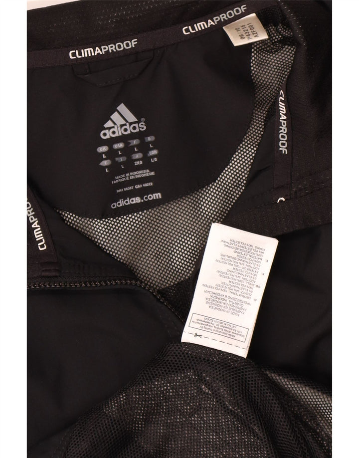 Męska kurtka przeciwdeszczowa ADIDAS Clima Proof UK 40, duża, czarna, poliester