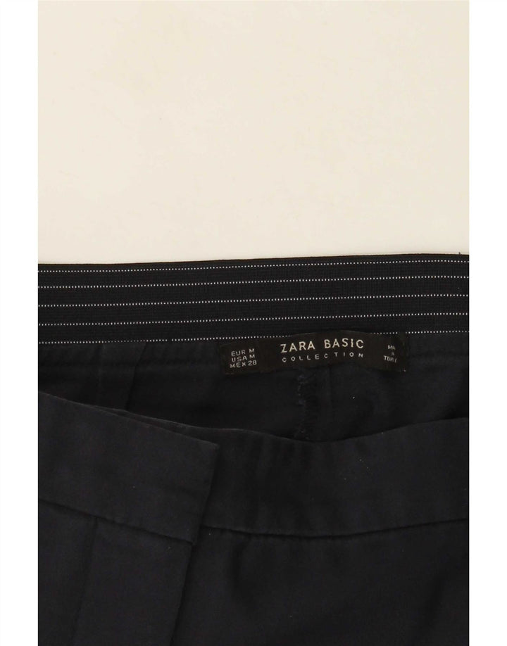 Spodnie damskie Zara Straight Chino Medium W28 L27 Granatowe
