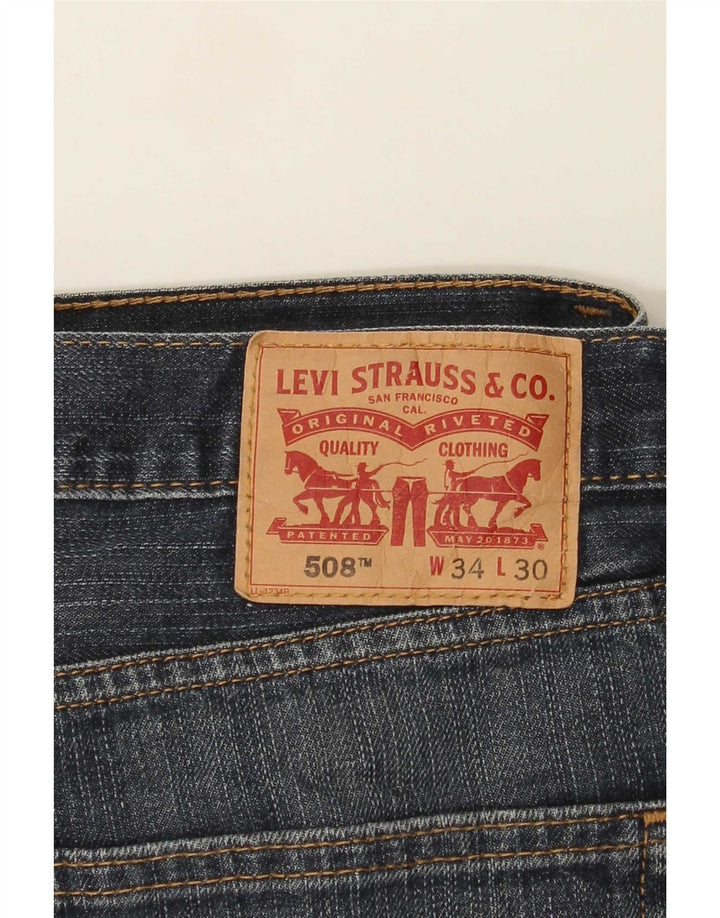 Męskie jeansy Levi's 508 Straight W34 L30 Niebieskie