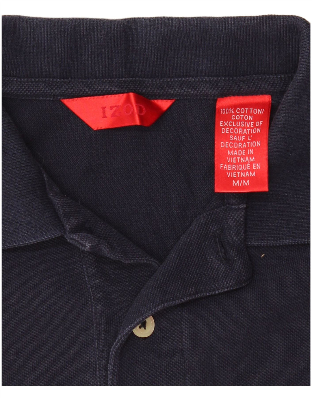 Męska koszulka polo IZOD, średnia, granatowa, bawełniana