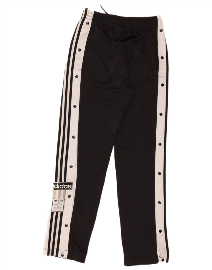 Damskie spodnie dresowe Adidas UK 8, małe, czarne, z blokami kolorów, z poliestru
