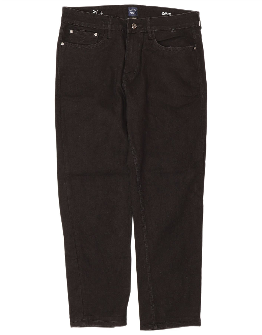 Męskie jeansy Bootcut Nautica W34 L30, czarne, bawełniane
