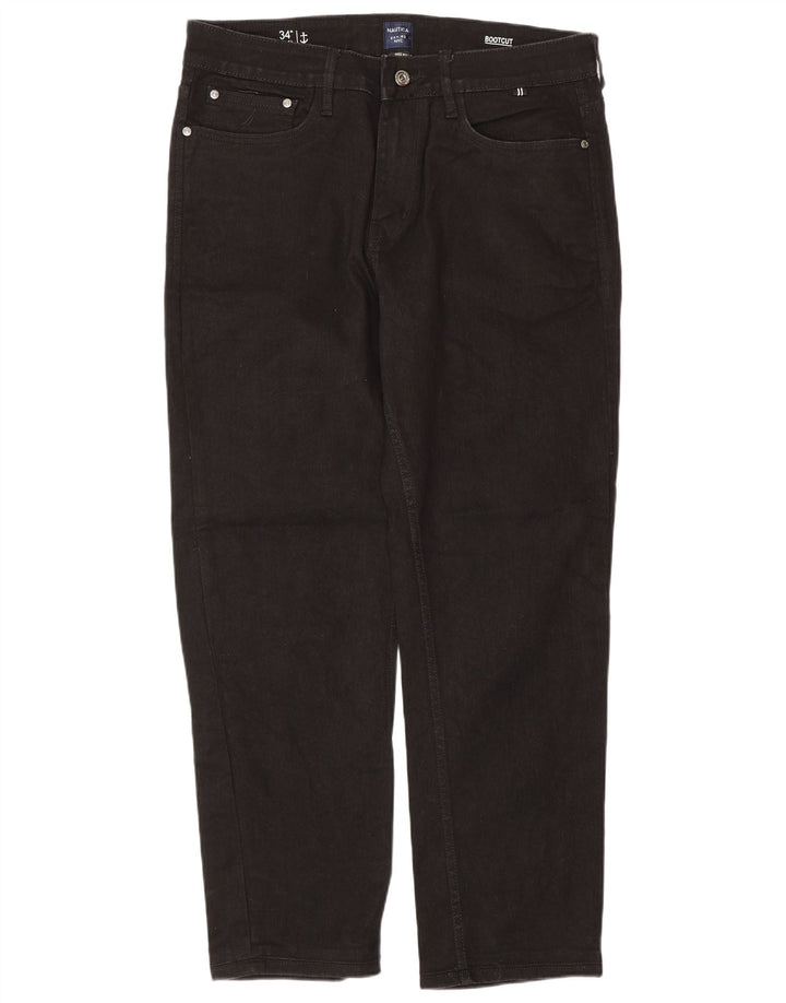 Męskie jeansy Bootcut Nautica W34 L30, czarne, bawełniane