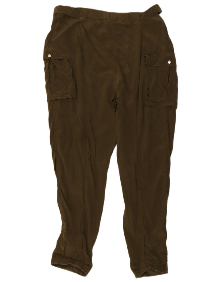 Damskie spodnie cargo z wysokim stanem Ted Baker, rozmiar 3, średnie W34 L28 Khaki