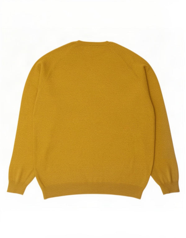 Męski sweter z okrągłym dekoltem Superdry, 2XL, żółta bawełna