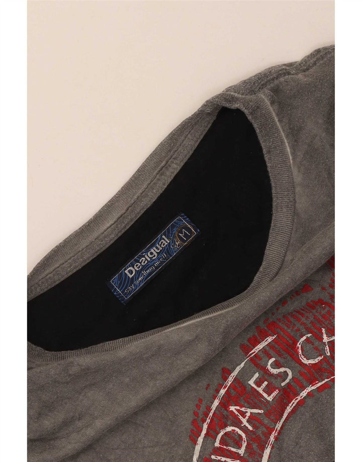 Męski T-shirt z grafiką Desigual Top Medium Grey