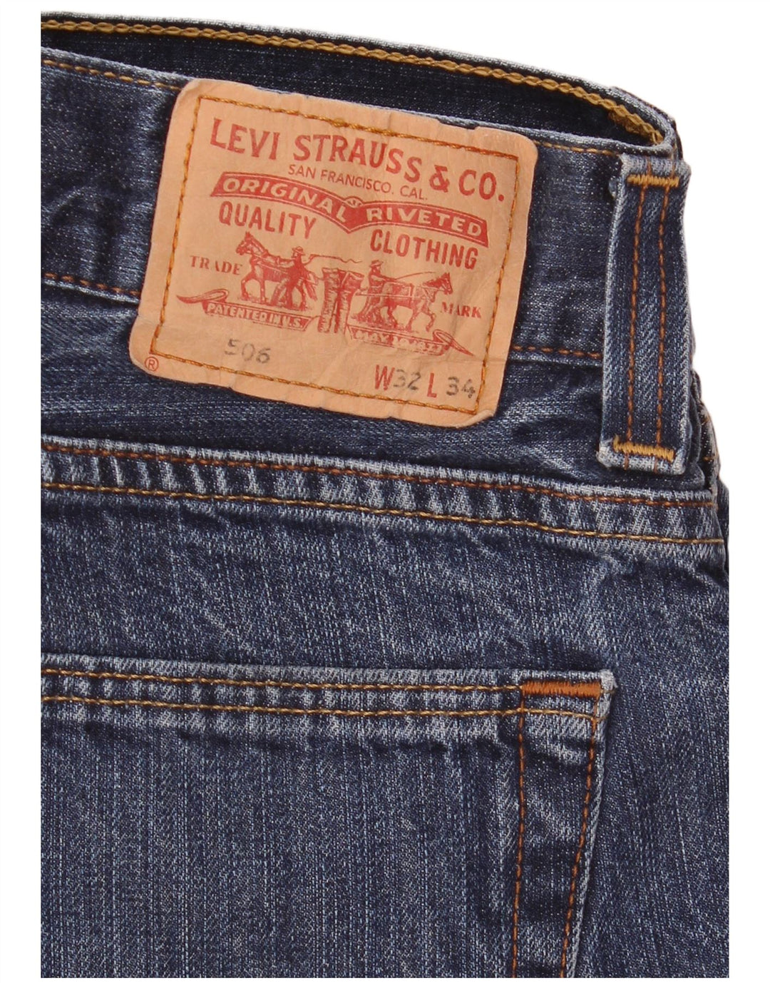Męskie jeansy Levi's 506 Straight W32 L32 Niebieskie