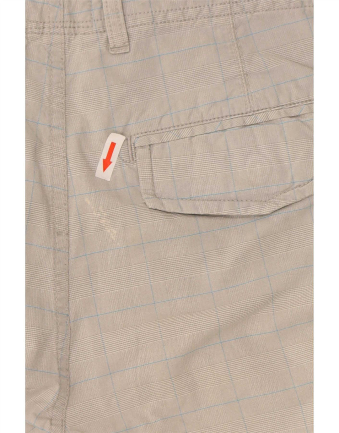 Męskie spodenki cargo Woolrich W34 w dużą szarą kratkę