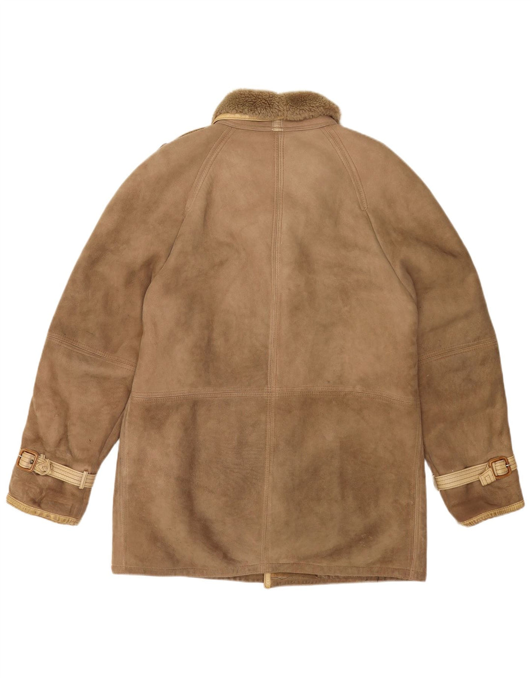 Vintage męska kurtka Shearling IT 52 XL Beżowa kurtka Shearling