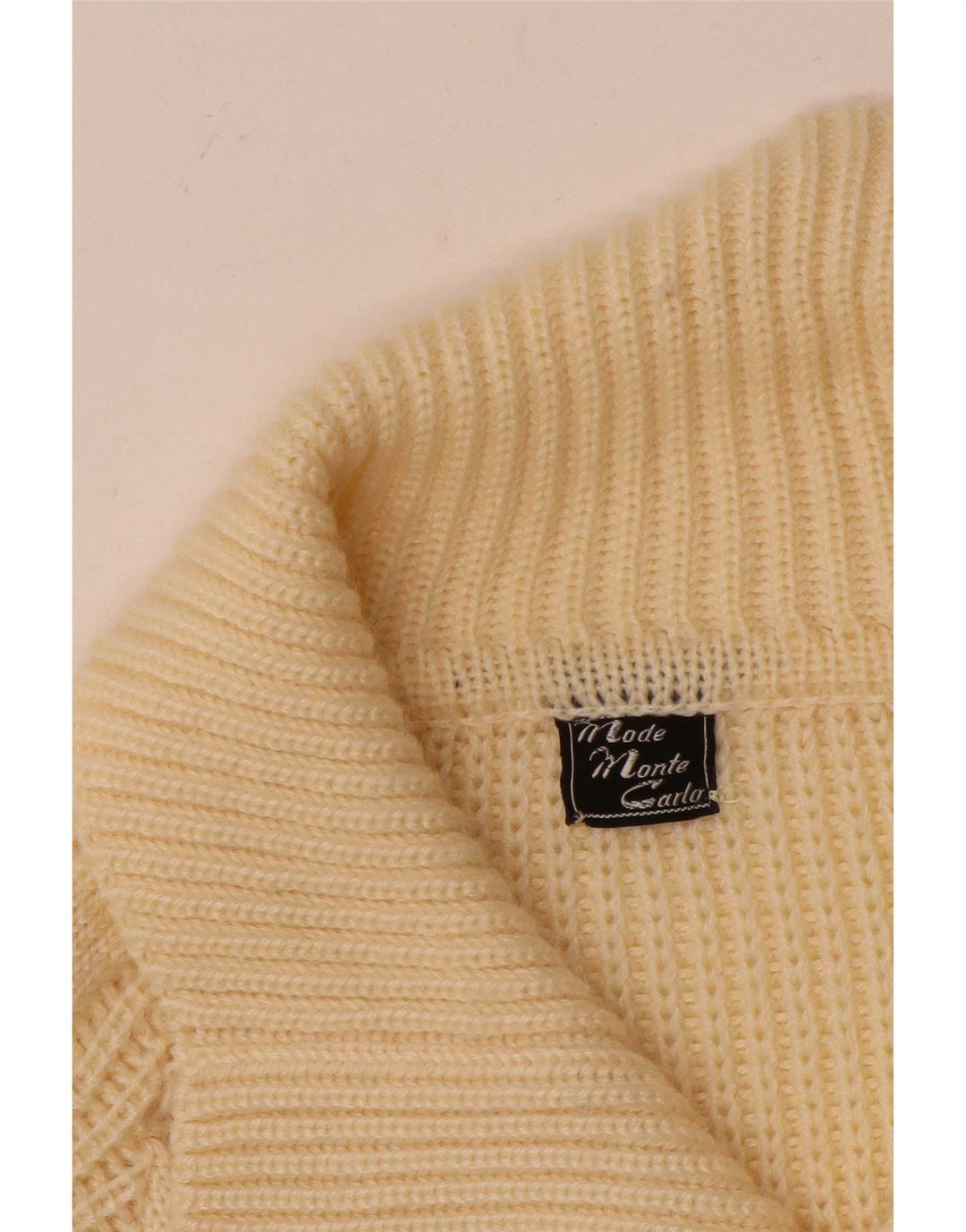 Vintage męski sweter rozpinany, duży w kolorze złamanej bieli