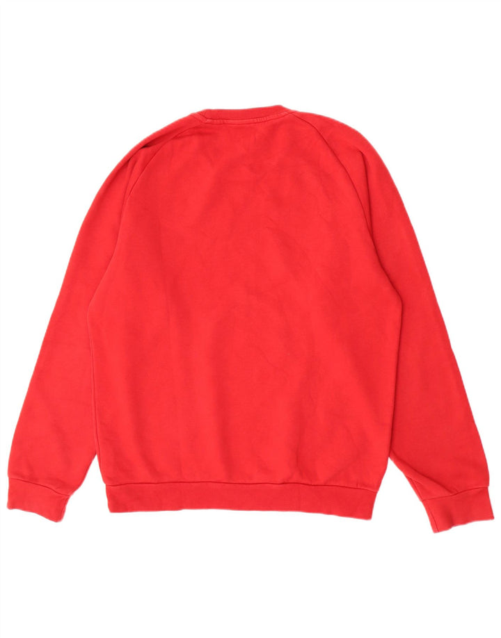 Adidas Męska Bluza Sweter Średni Czerwony Bawełna