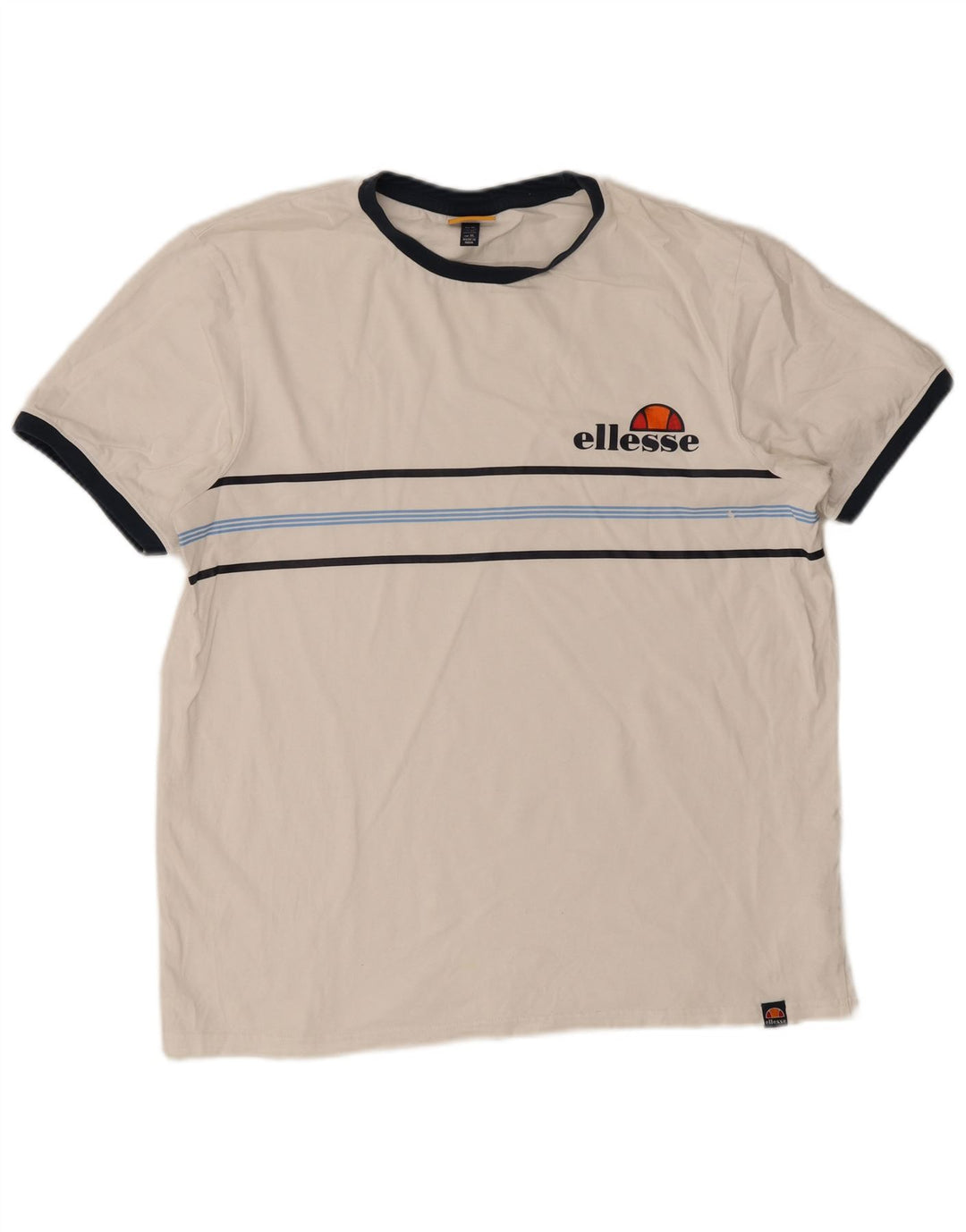 T-shirt męski Ellesse Top XL, bawełniany w białe paski