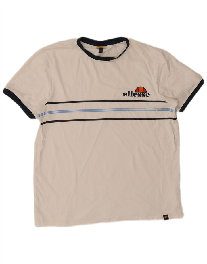 T-shirt męski Ellesse Top XL, bawełniany w białe paski