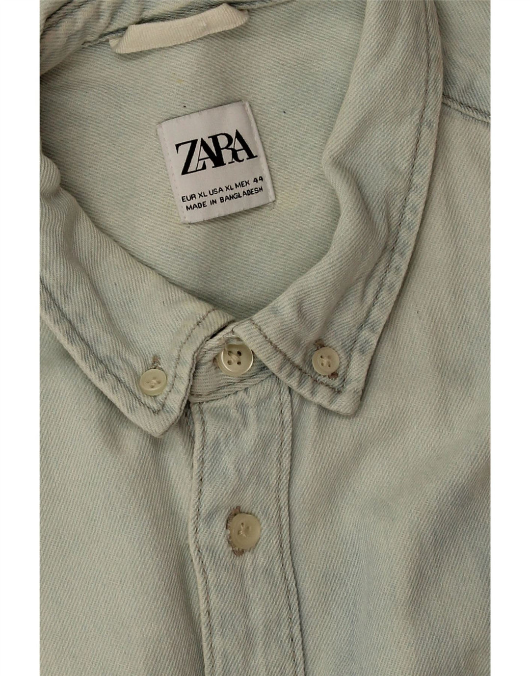 Męska koszula dżinsowa Zara XL, niebieska, bawełniana
