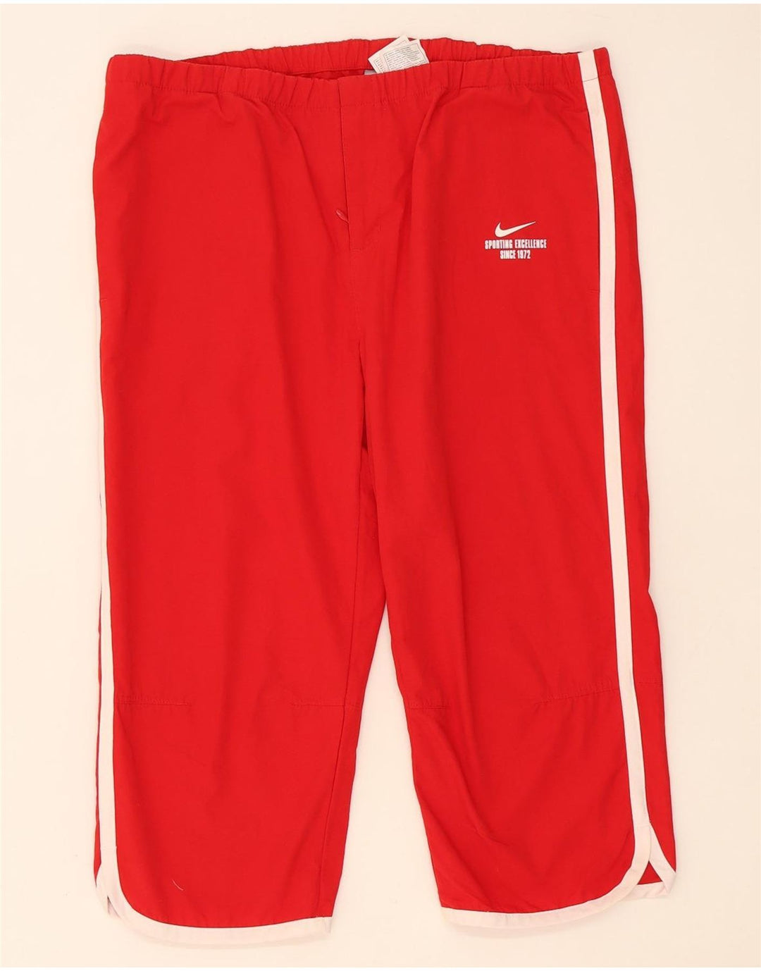Damskie spodnie dresowe Nike Capri UK 14/16, duże, czerwone, poliestrowe