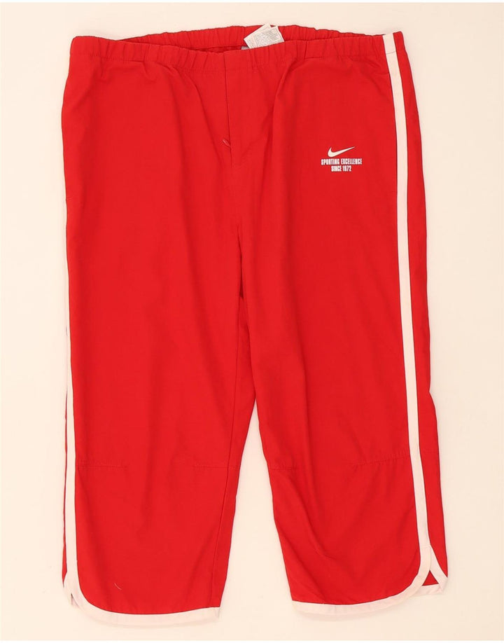 Damskie spodnie dresowe Nike Capri UK 14/16, duże, czerwone, poliestrowe