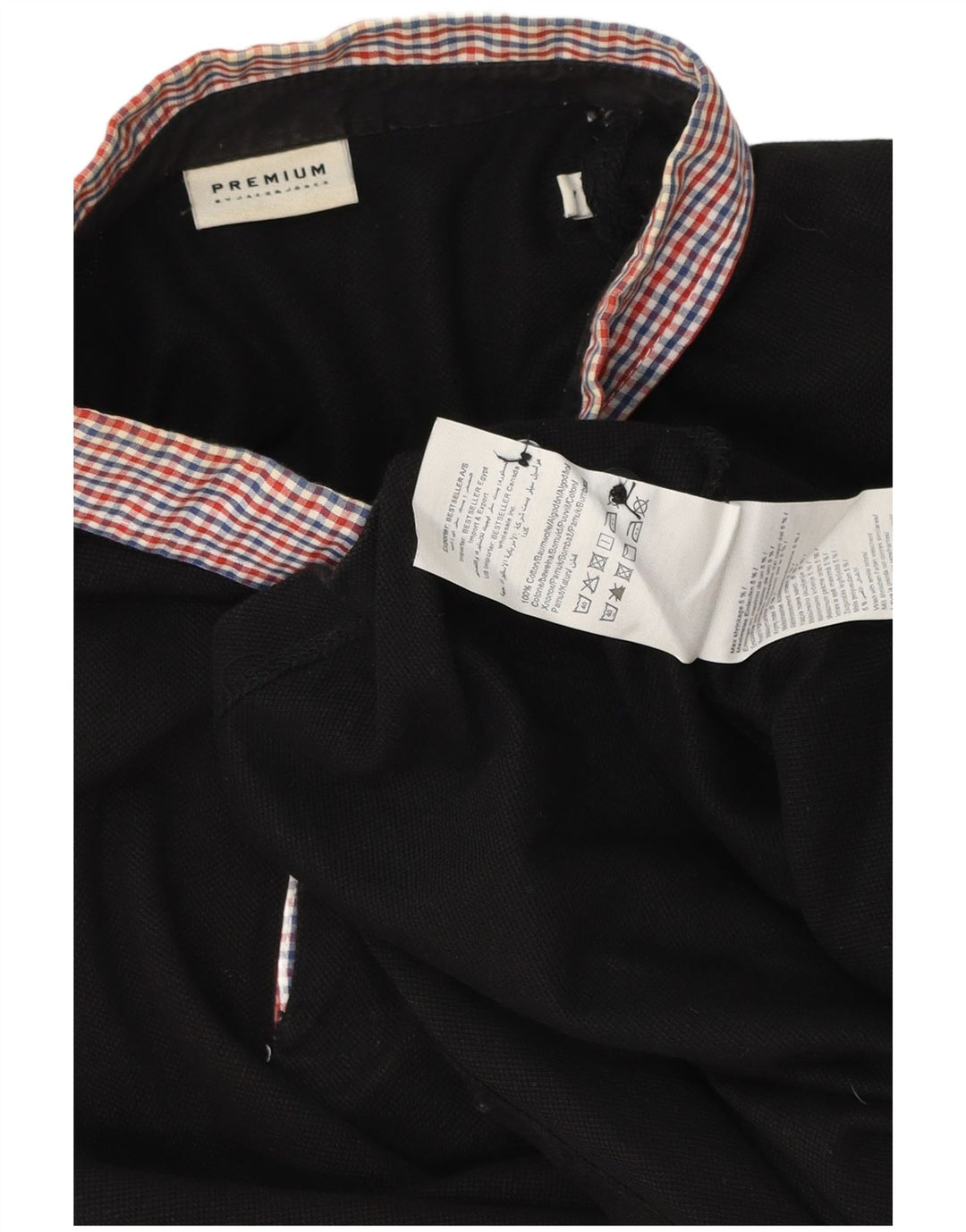 Męska koszulka polo Jack & Jones, duża, czarna, bawełniana