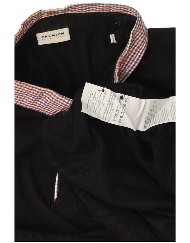 Męska koszulka polo Jack & Jones, duża, czarna, bawełniana