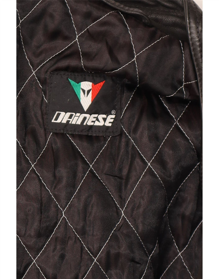 Męska kurtka skórzana Dainese IT 52, duża czarna skóra