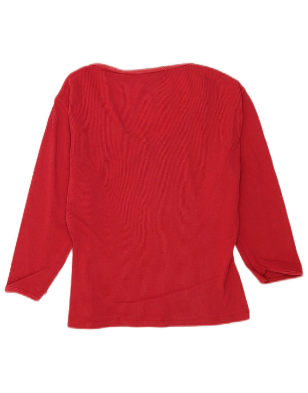 Damski krótki top Tommy Hilfiger z rękawem 3/4, UK 6 XS, czerwony