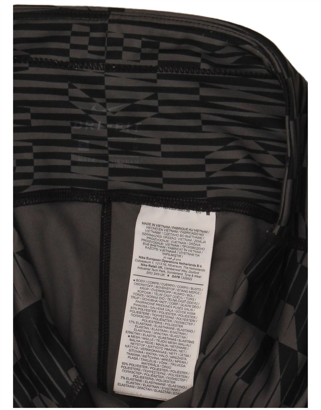 Damskie spodnie dresowe Nike Air Graphic UK 14 Średnioszary geometryczny