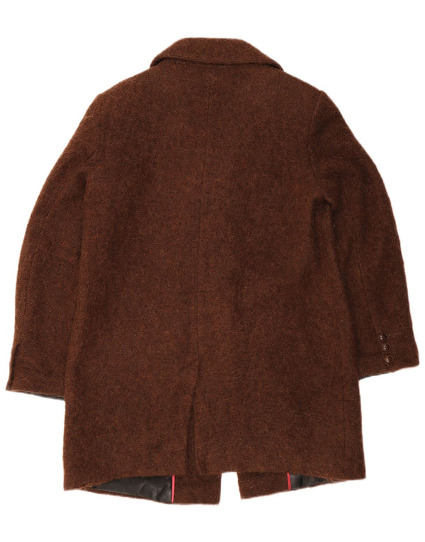 Franco Callegari Womens Overcoat EU 38 Medium Brown Wool