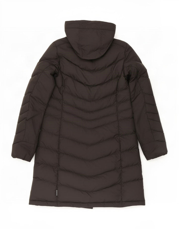 Damski ocieplany płaszcz z kapturem Jack Wolfskin UK 10/12, średni czarny poliester