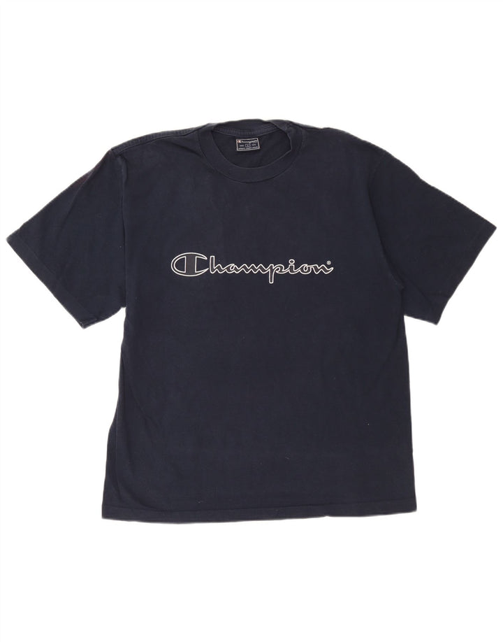 Męski T-shirt Champion z grafiką, duży, granatowy