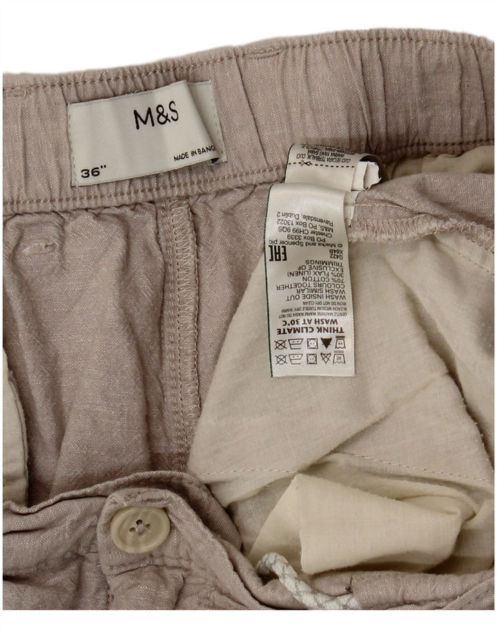 Męskie spodenki Chino Marks & Spencer W36, duże, szare, bawełniane