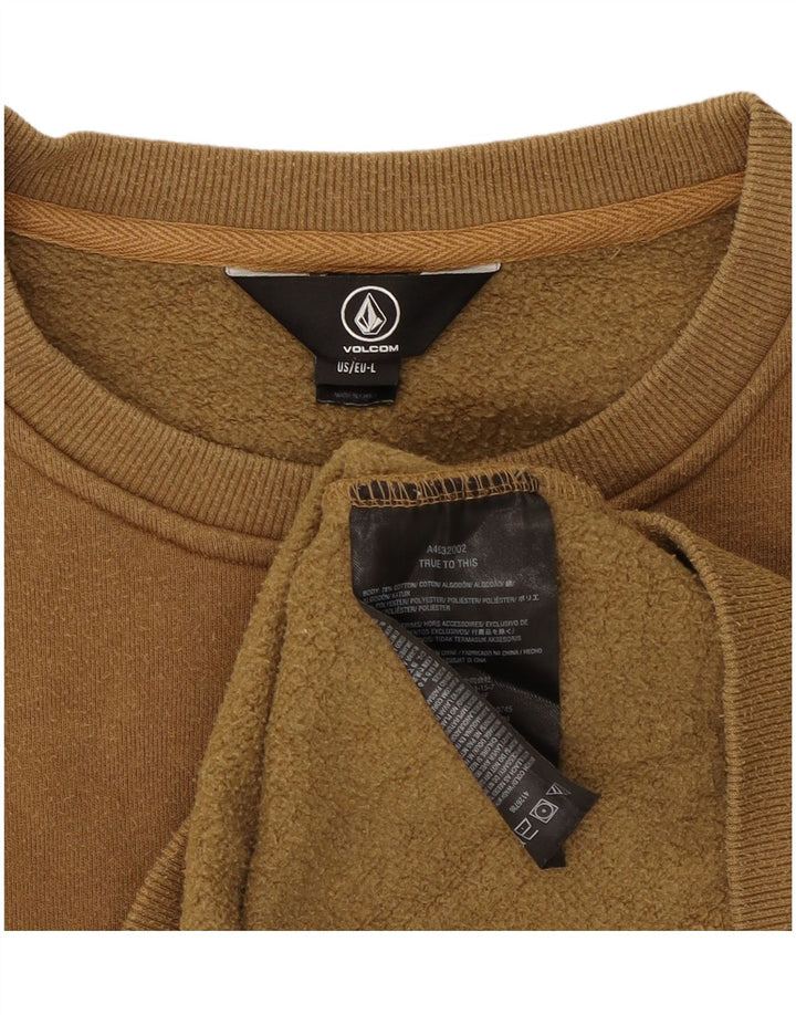 Męska bluza z grafiką Volcom, duża, bawełniana khaki