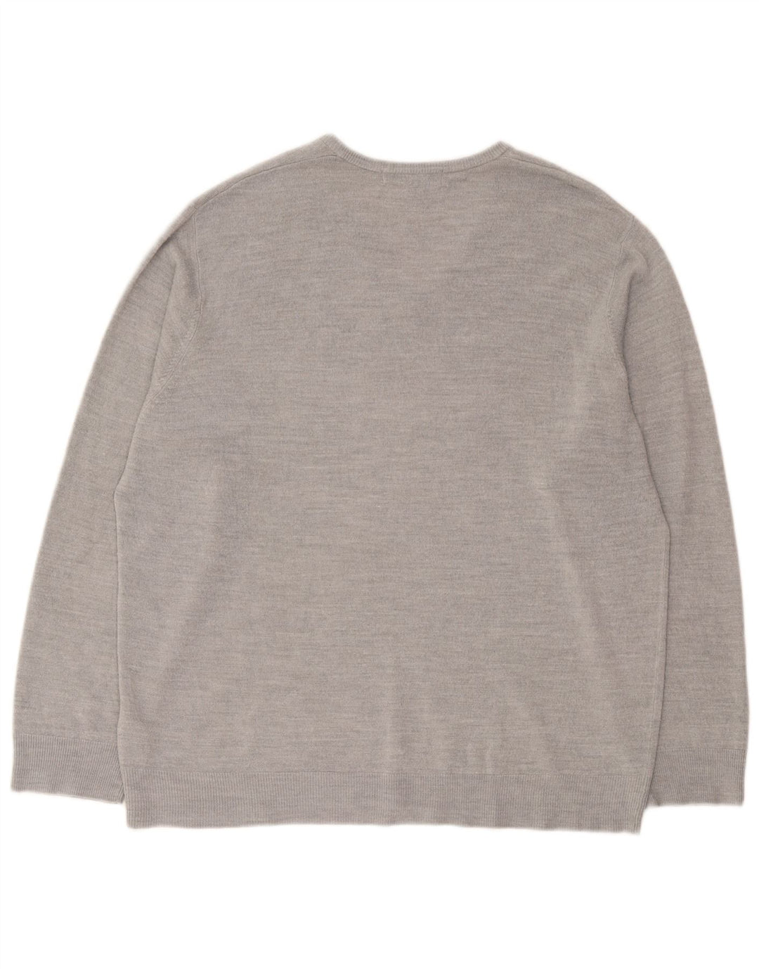 Marks & Spencer Męski sweter z dekoltem w kształcie litery V, 2XL, szary akryl