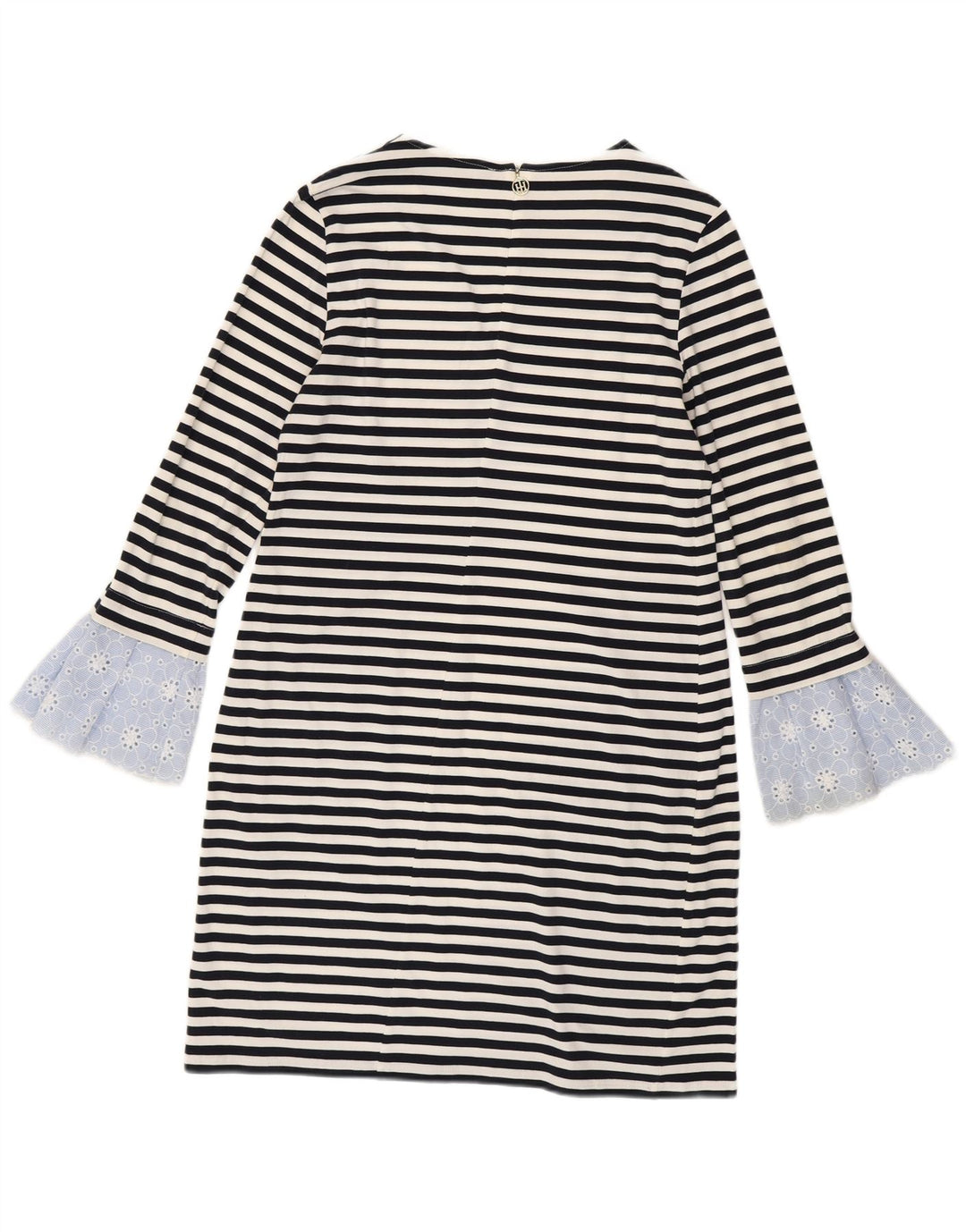 Damska sukienka typu shift Tommy Hilfiger UK 12, średnia, czarna bawełna w paski