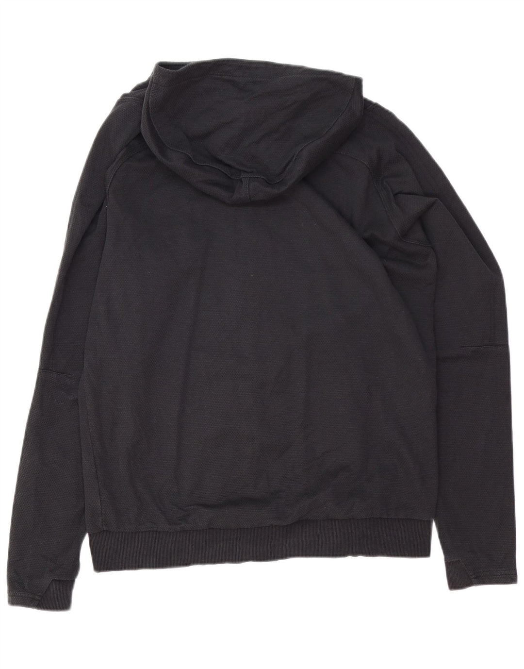 Męski sweter z kapturem i zamkiem błyskawicznym AC Milan, średni czarny, bawełniany