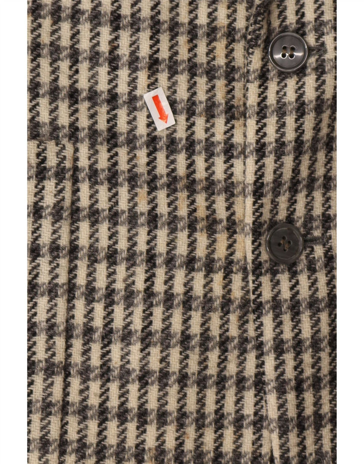 DEI FILZI Męska marynarka zapinana na 3 guziki IT 48 Średnioszara pepitka