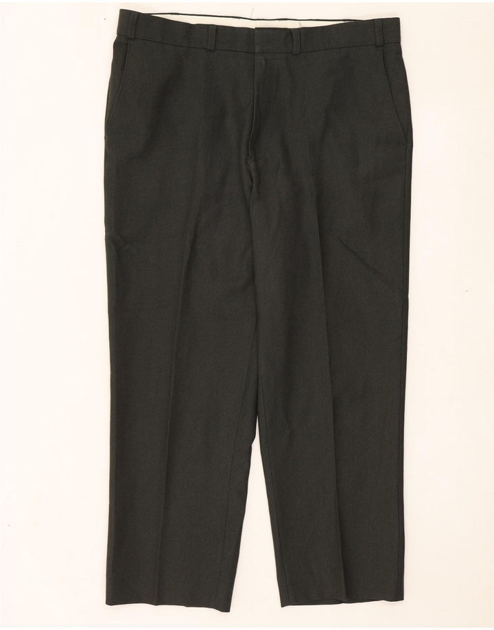 Marks & Spencer Męskie proste spodnie chino W38 L29 Zielony poliester