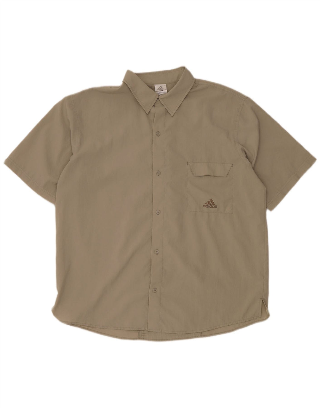 Koszula męska z krótkim rękawem ADIDAS UK 46/48 XL, beżowy poliester