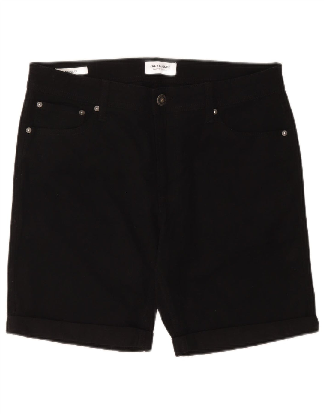 Męskie spodenki na co dzień Jack & Jones Regular, średnie W32, czarna bawełna