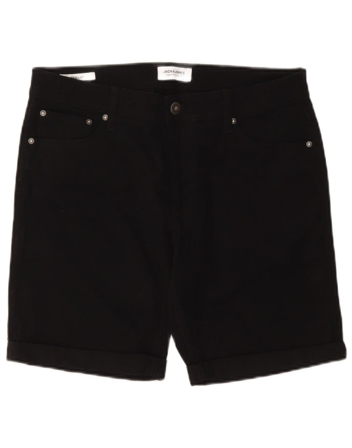 Męskie spodenki na co dzień Jack & Jones Regular, średnie W32, czarna bawełna