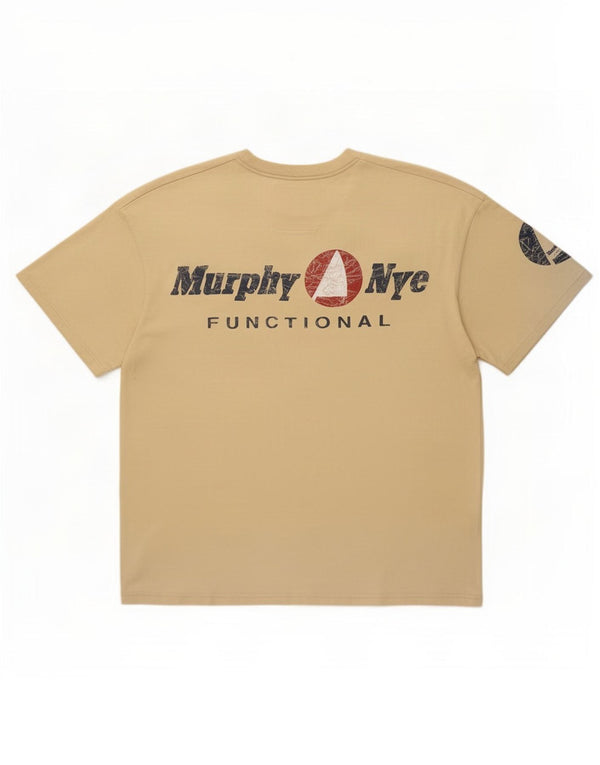 Męski T-shirt z grafiką Murphy & Nye, 2XL, beżowy