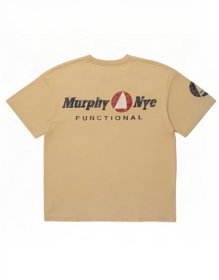 Męski T-shirt z grafiką Murphy & Nye, 2XL, beżowy